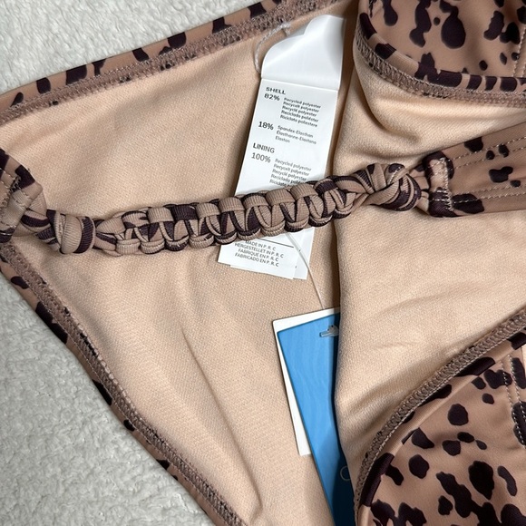 New with tags brown cheetah print bikini with braided rope straps.Medium - Picture 4 of 11